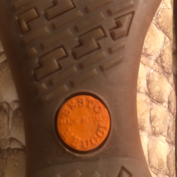 Sesto Meucci tan crocodile patent/canvas loafer - Picture 8 of 10